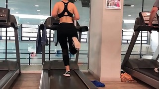 Blonde girl gym