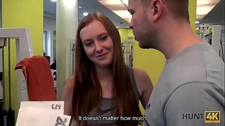 Hunt4k. After Nasty Training in Gym Lassie is Ready for Fuck for Money