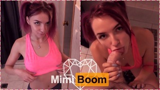 After Workout Shower Ends Up With Reverse Cowgirl and Cumshot in Sauna – Mimi Boom