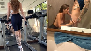 Fit Babe Taste My Protein After Workout Public Sex