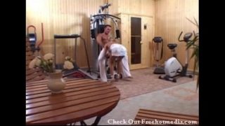 Fucking A Blonde In Residence Gym After Workout