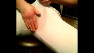 Teen In Leggings Tight Pants Finger Fucking