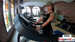 Curvy Amateur Thai Teen Relaxing On A Big White Dick After Workout