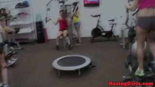 Collage Babes Hazed In The Gym