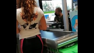 Whore Grocery Store In Leggins