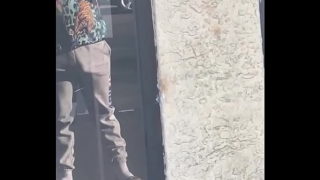 Walking In Outdoor Huge Bulge BBC